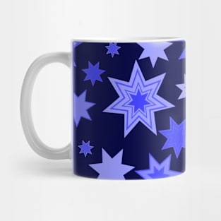 Blue Stars on Midnight Blue Mug
